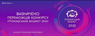 Визначено проєкти-переможці «Громадський бюджет-2022»!!